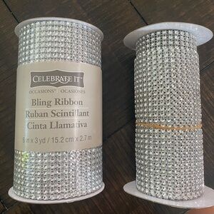 Celebrate it bling ribbon wrap roll in silver